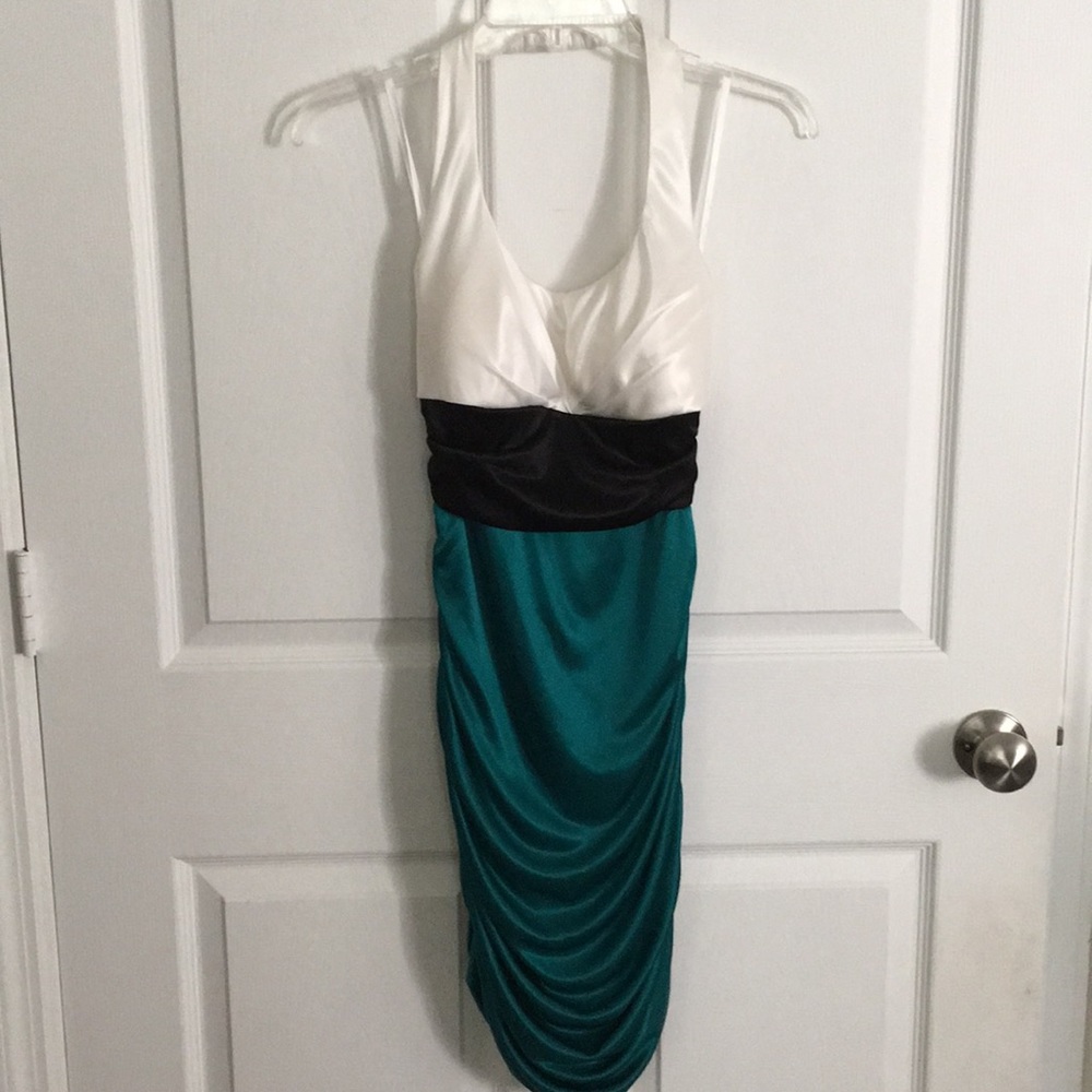 B.Smart Sassy Tri-Color Party Dress